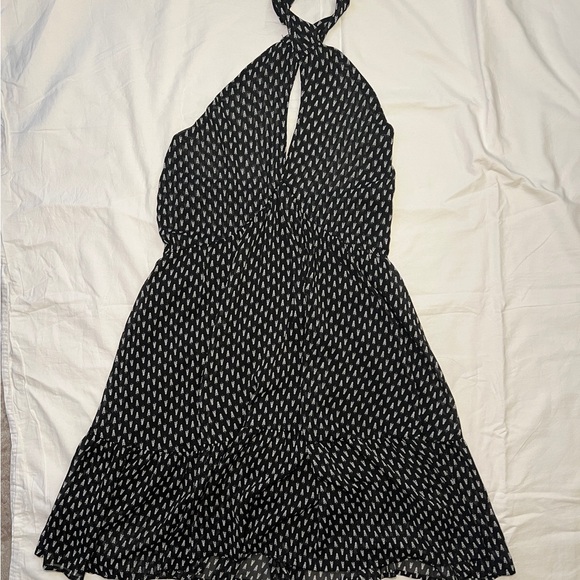 Magnolia Boutique Cross Front Halter Black Mini Dress - Medium - Picture 3 of 5